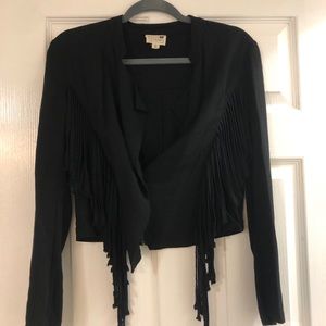 Black jacket La hearts fringe